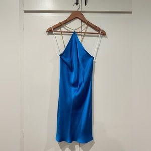 Amanda Uprichard, revolve x Claudia back chain dress, size Small. Color: Sky